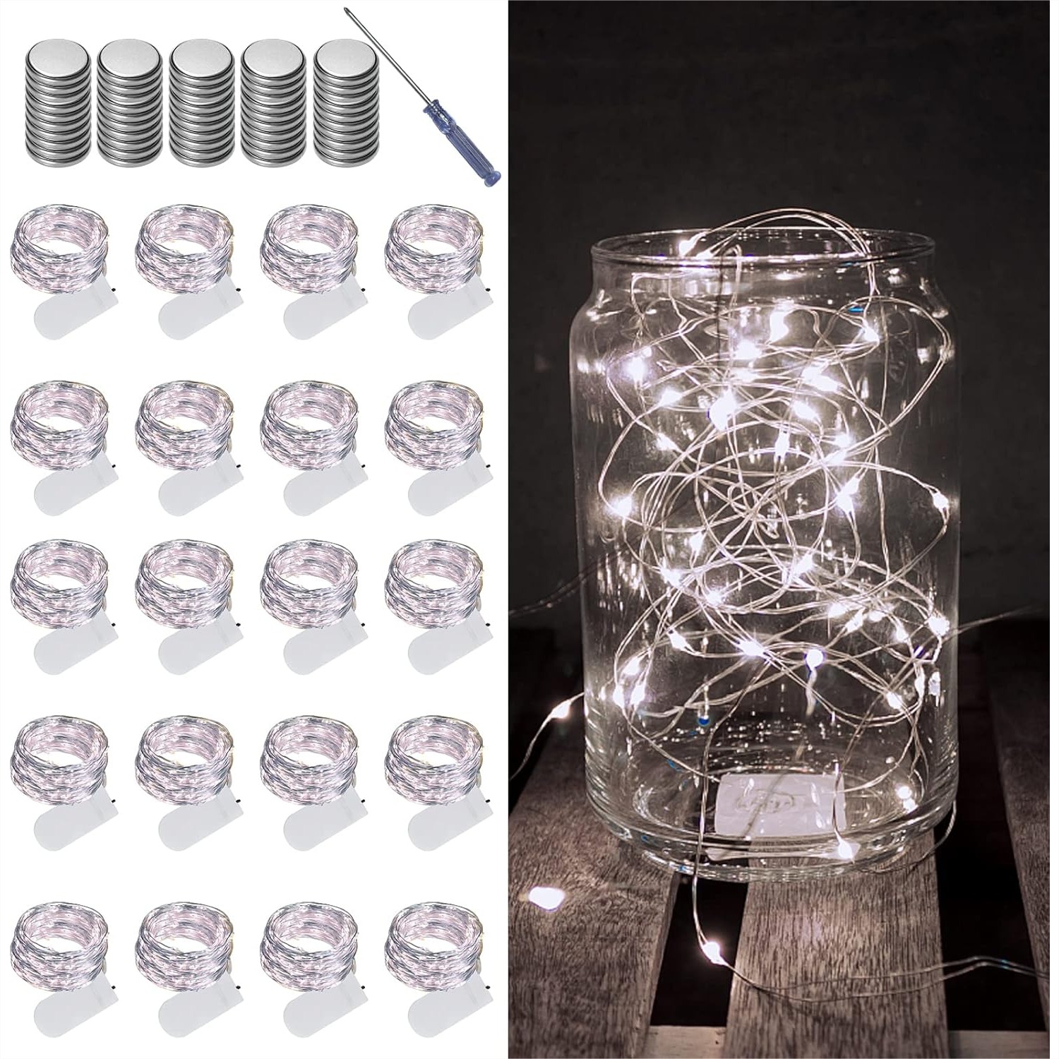 Decor Lighting Pack - 20 Pack Fairy Lights Battery Operated