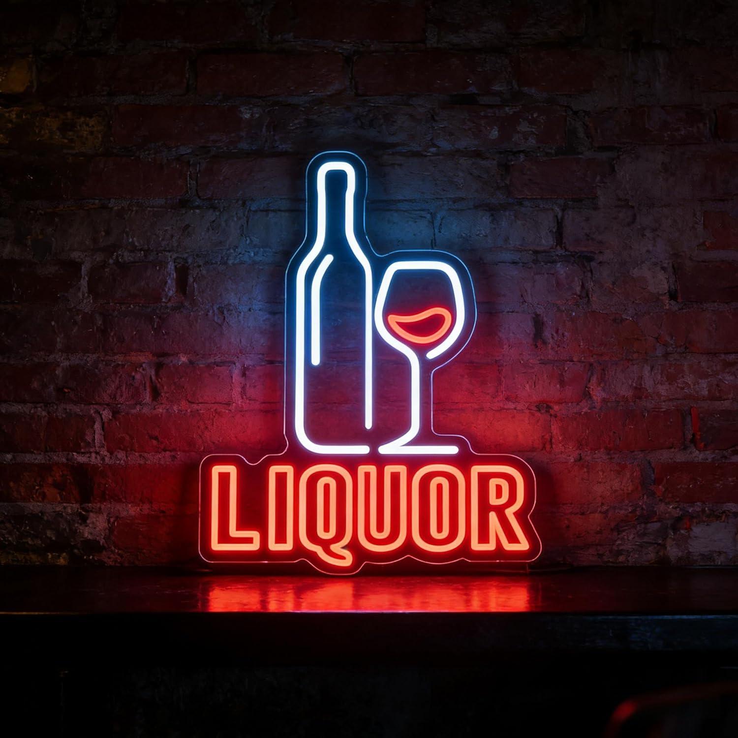 Wall Decor Lighting - Liquor Neon Sign USB Dimmable LED