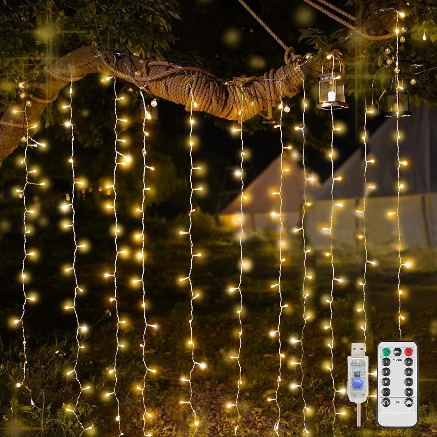 Outdoor Lighting Wedding Decor - Curtain Lights For Bedroom 200 Led