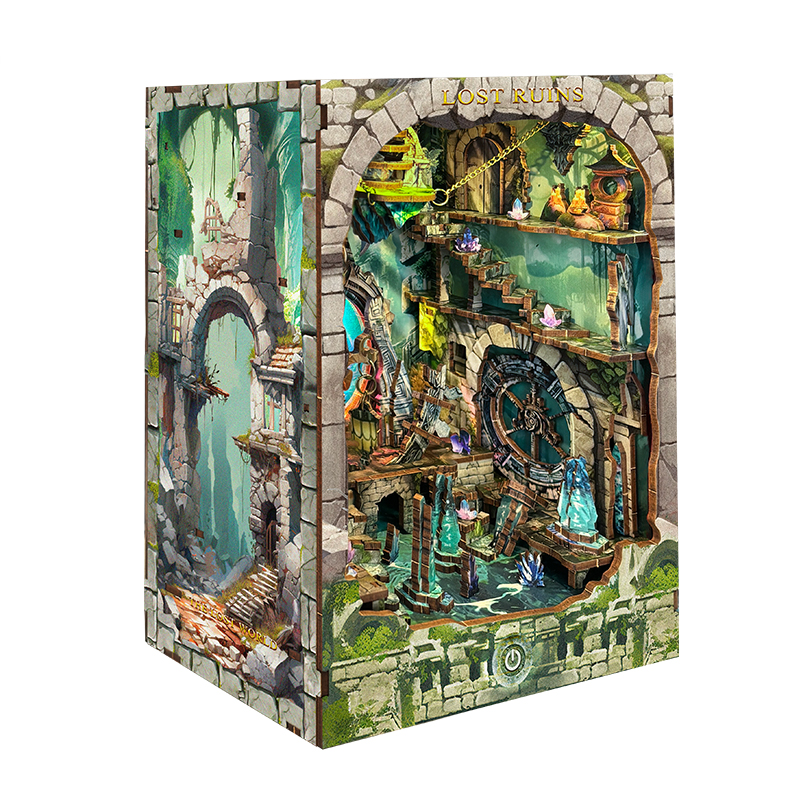 Lighting Home Decor Products - DIY Book Nook Lost Ruins Wooden