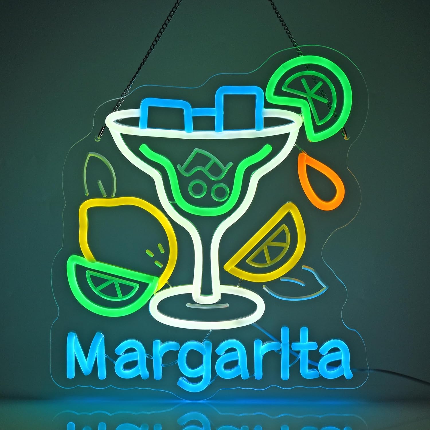 Wall Decor Lighting - Margarita Neon Sign Wall Art Decoration