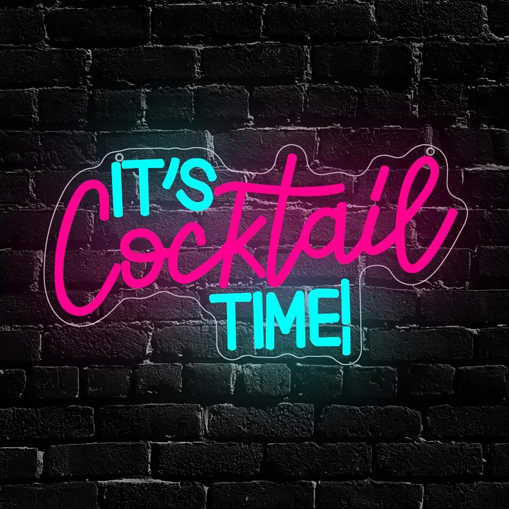 Wall Decor Lighting - Cocktails Neon Sign USB Powered LED