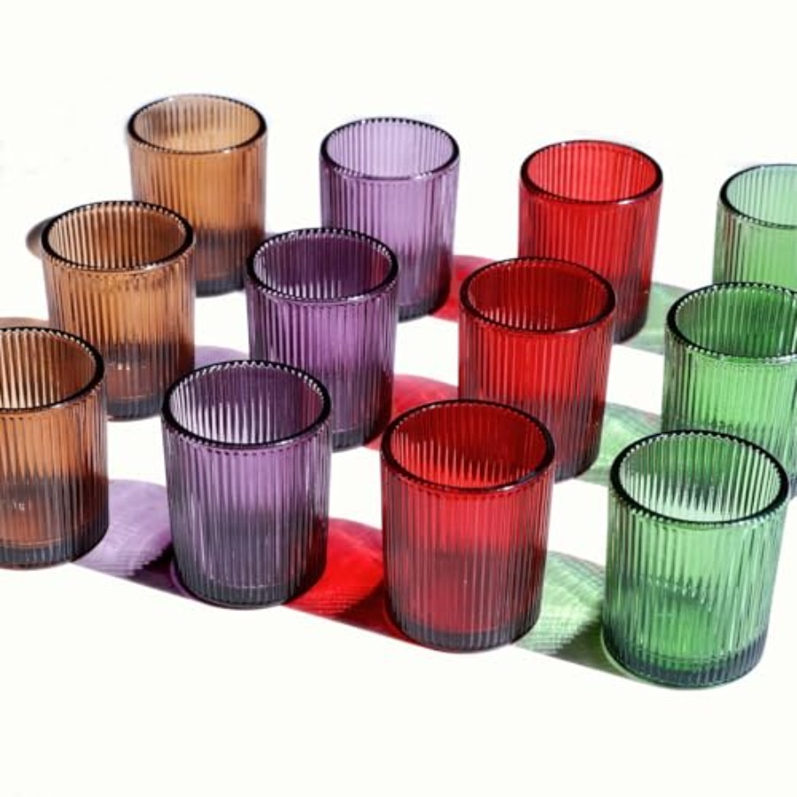 Vintage Lighting Decor - 24pcs Multicolor Tealight Candle Holder, Vintage