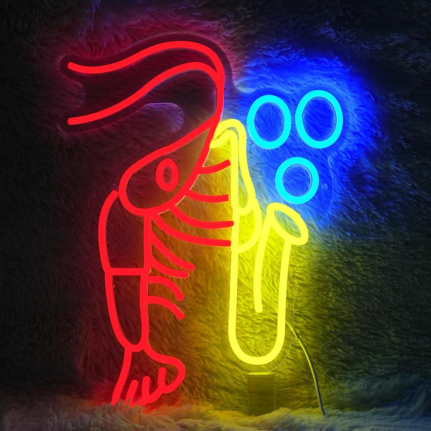 Vintage Lighting Decor - Lobster Saxophone Neon Sign Jazz Music