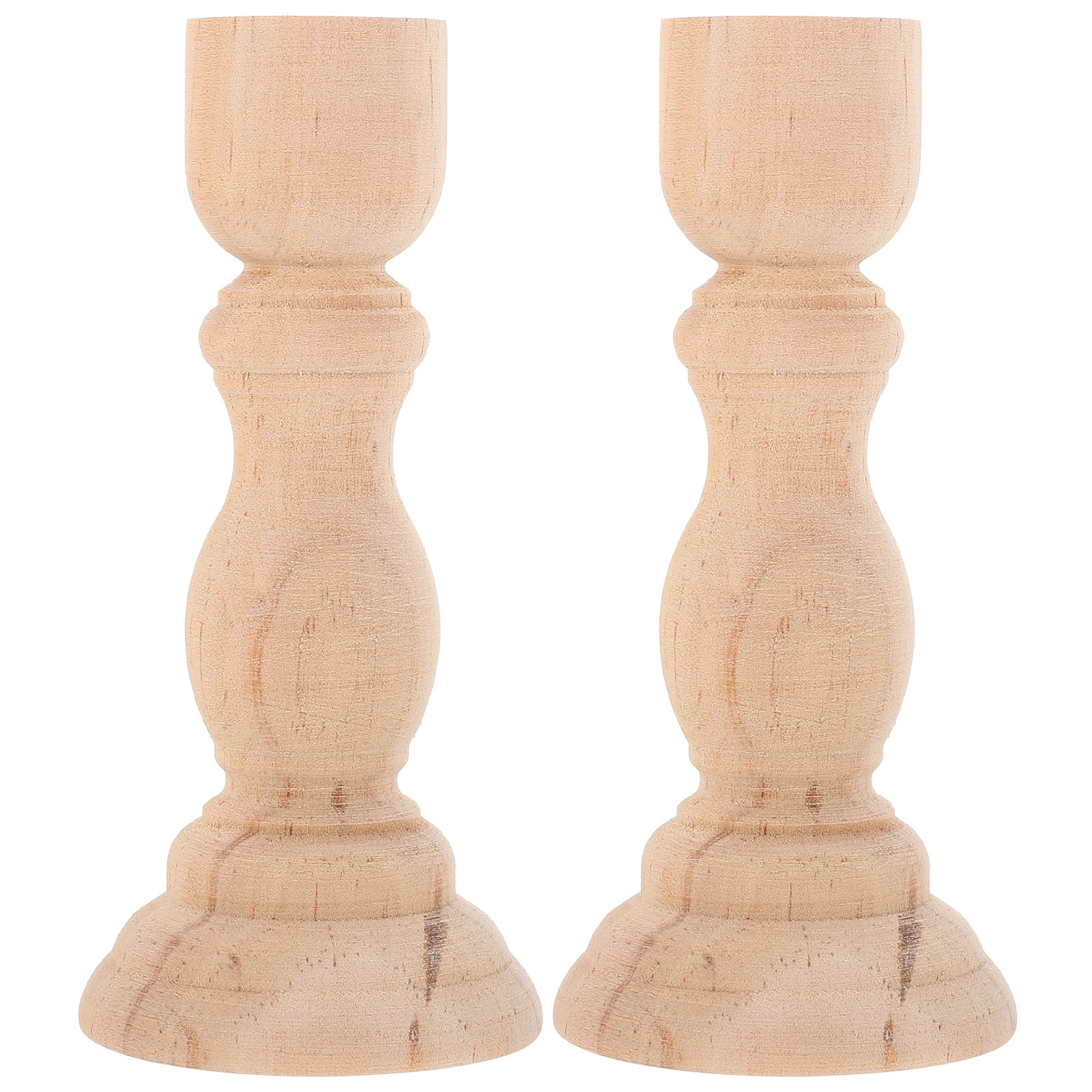 2Pcs Wood Pillar Stand Rustic  - огляд і ціна Vintage Lighting Decor