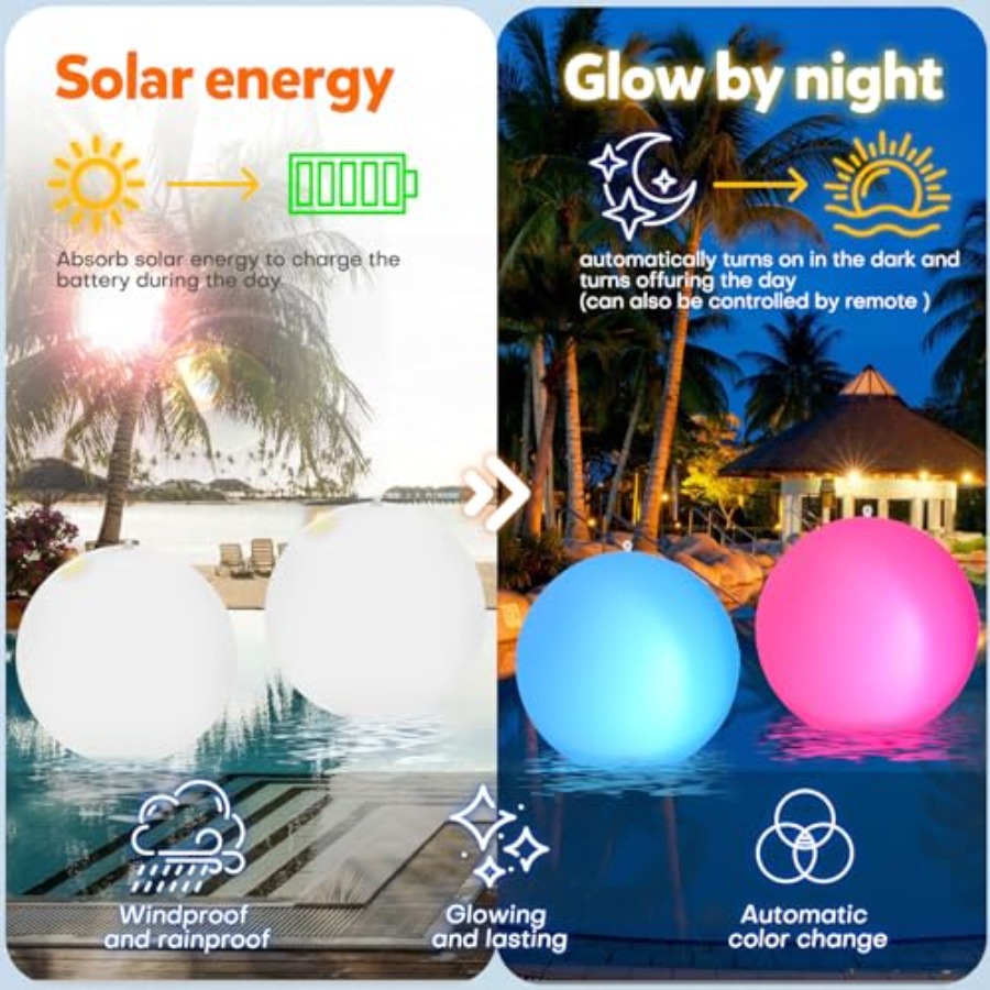 Solar Floating Ball Pool Light - огляд і ціна Decor Lighting Pack
