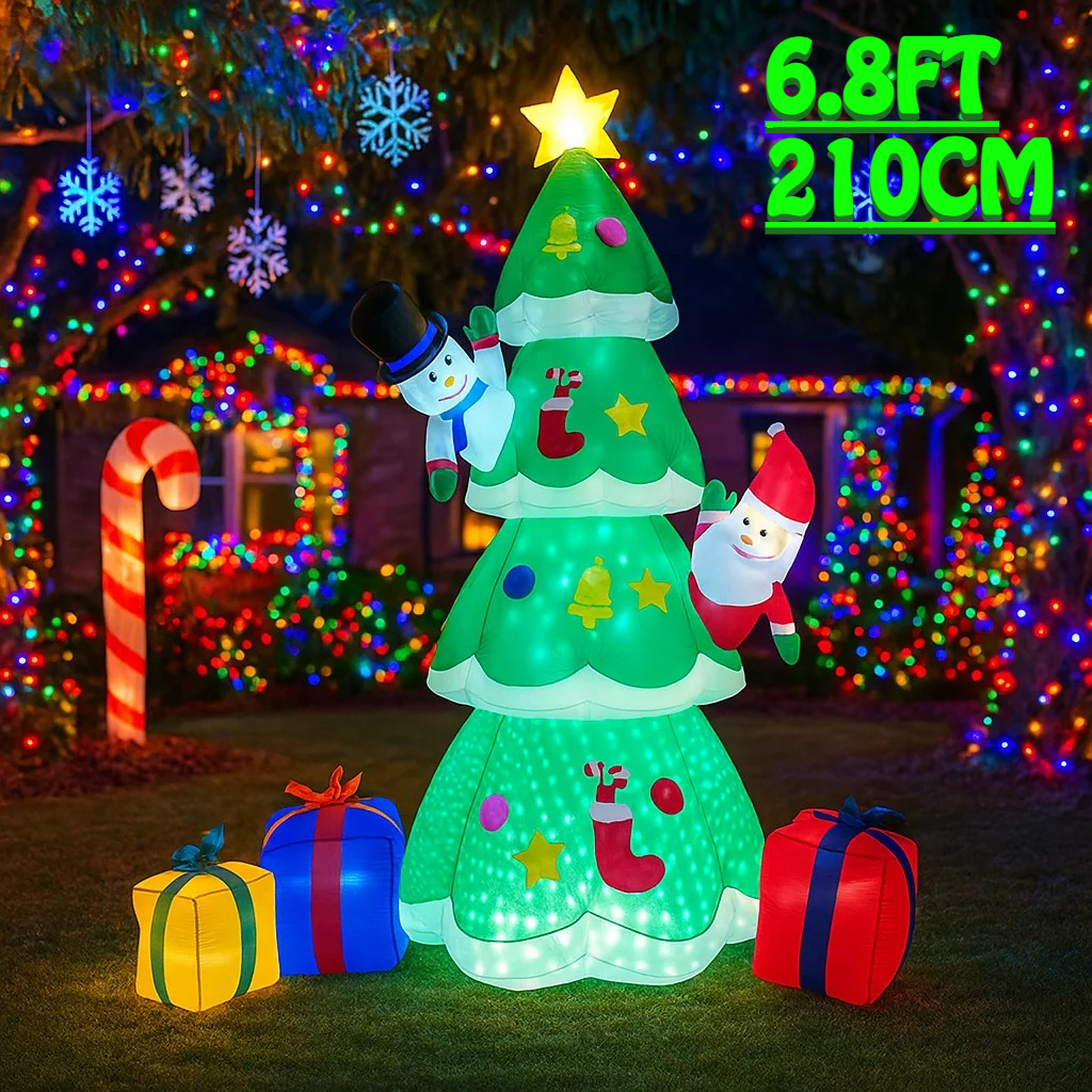 2.1M/6.8FT Christmas Tree Snow - огляд і ціна Lighting Tree Decor