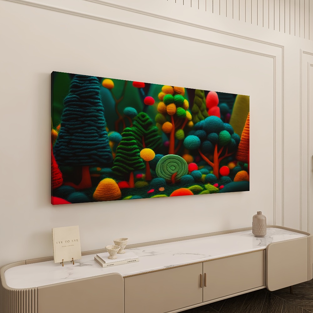 An abstract green tree canvas  - огляд і ціна Lighting Tree Decor
