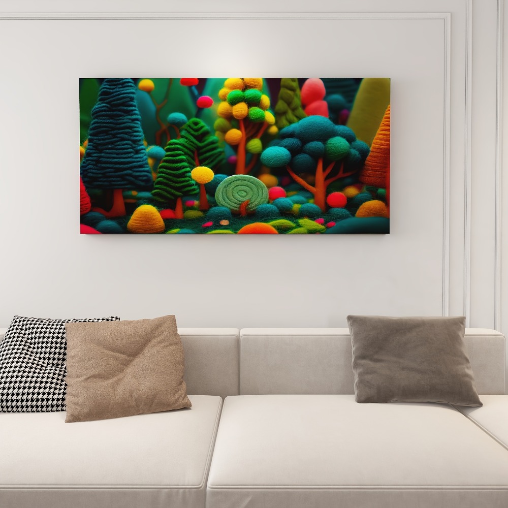 An abstract green tree canvas  - огляд і ціна Lighting Tree Decor
