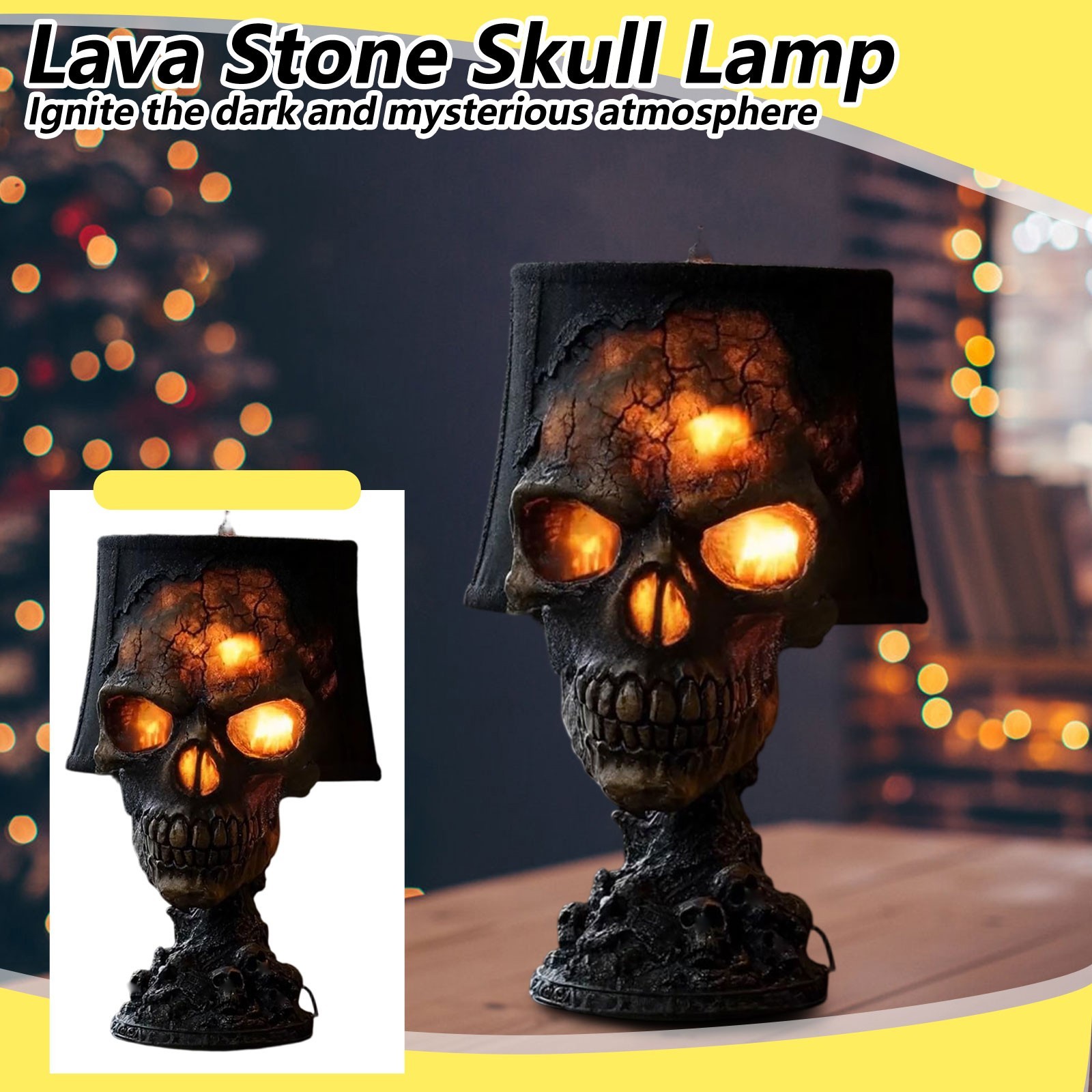 Halloween Theme Home Skull Lam - огляд і ціна Lighting Home Decor Products
