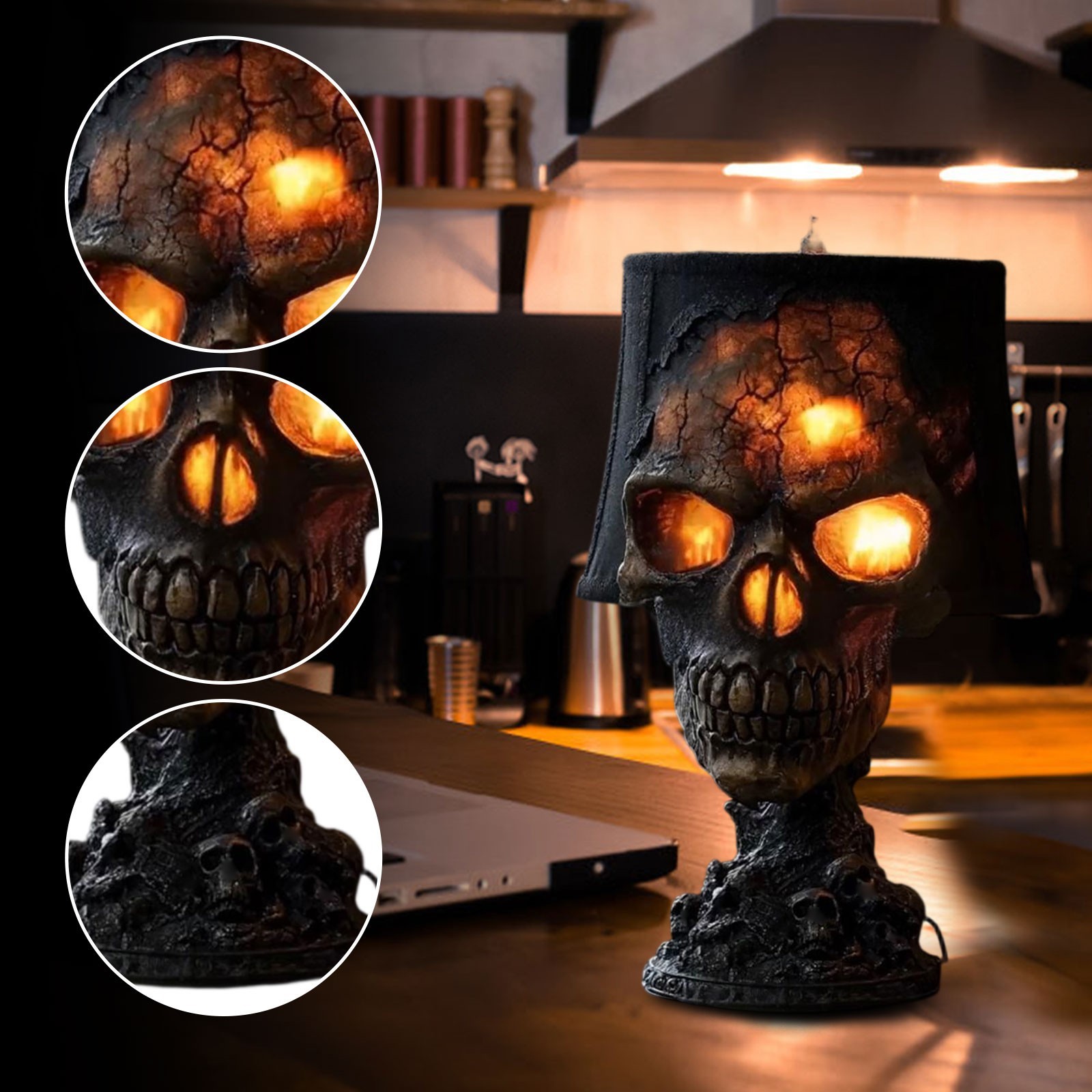 Halloween Theme Home Skull Lam - огляд і ціна Lighting Home Decor Products