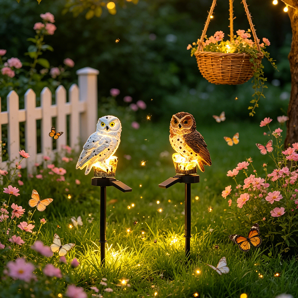 Owl Solar Light, Resin Owl Gro - огляд і ціна Lighting Decor Outdoor