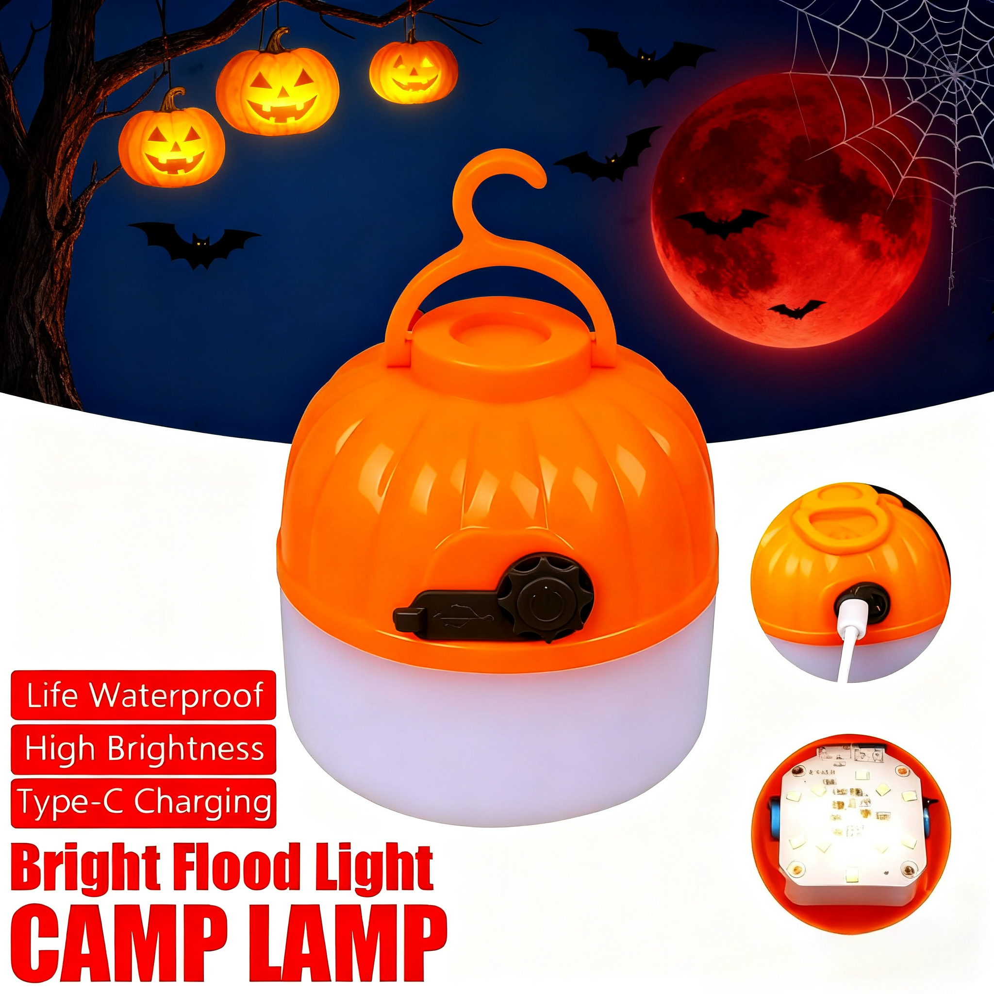 Mini Portable Halloween Pumpki - огляд і ціна Lighting Decor Outdoor