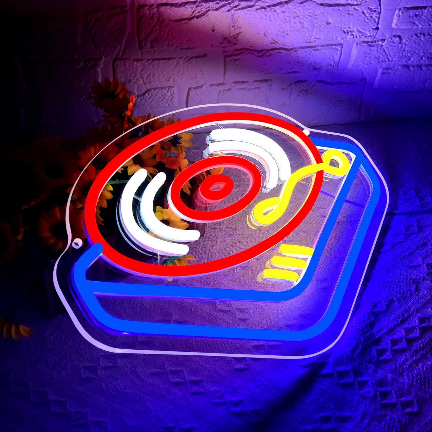 Record Player Neon Sign Guita  - огляд і ціна Wall Decor Lighting