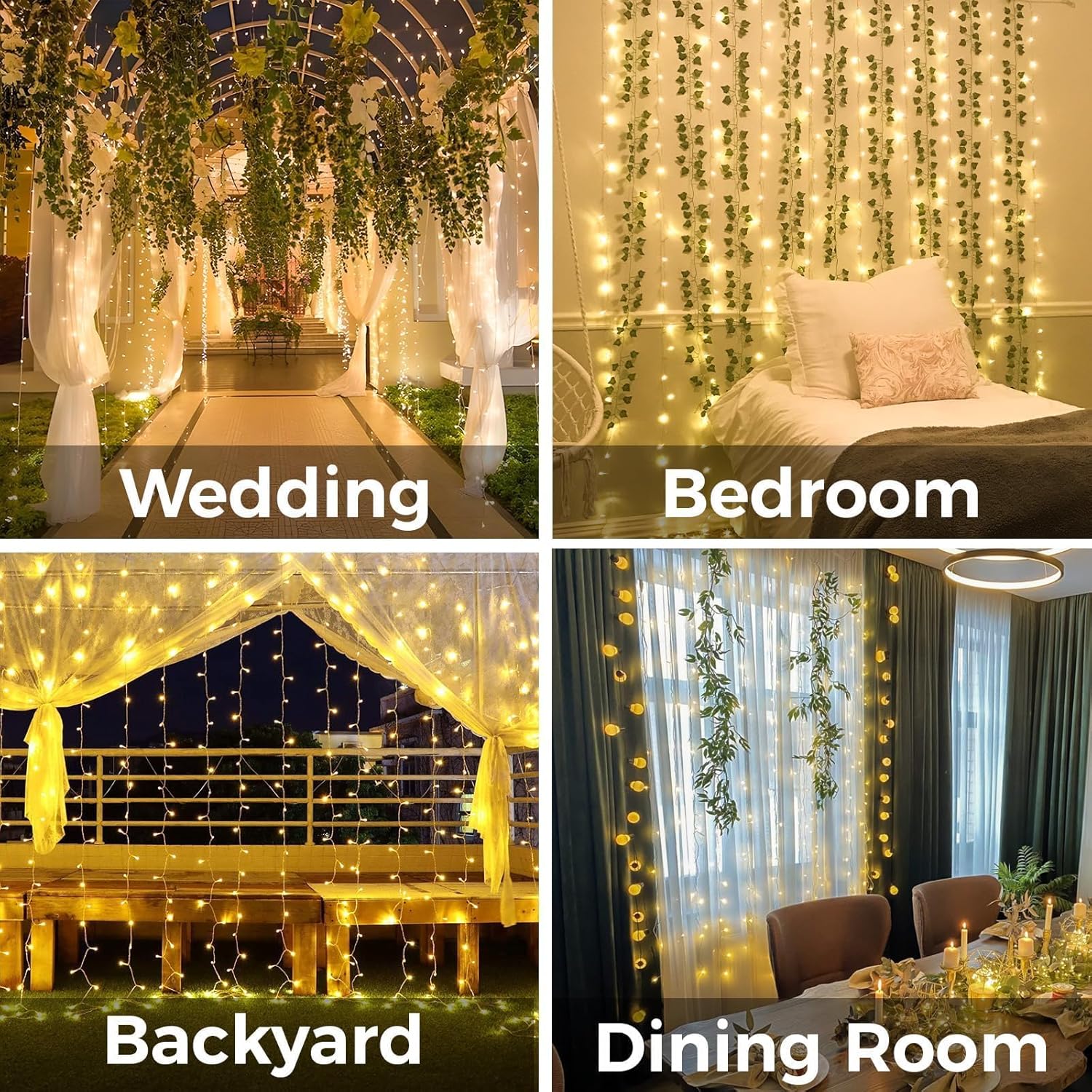 Curtain Lights For Bedroom 200 - огляд і ціна Outdoor Lighting Wedding Decor