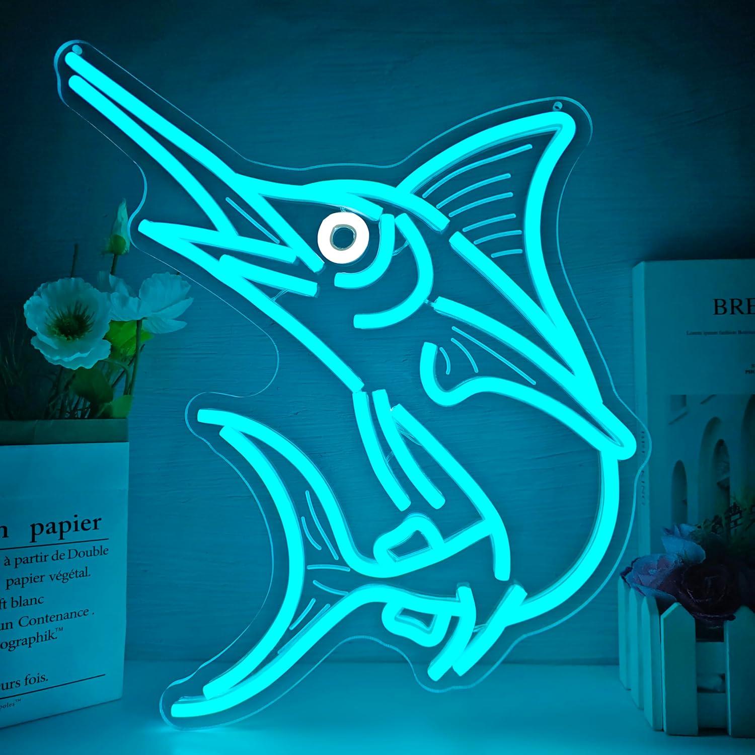 Marlin Fish Neon Sign Deep Sea - огляд і ціна Wall Decor Lighting
