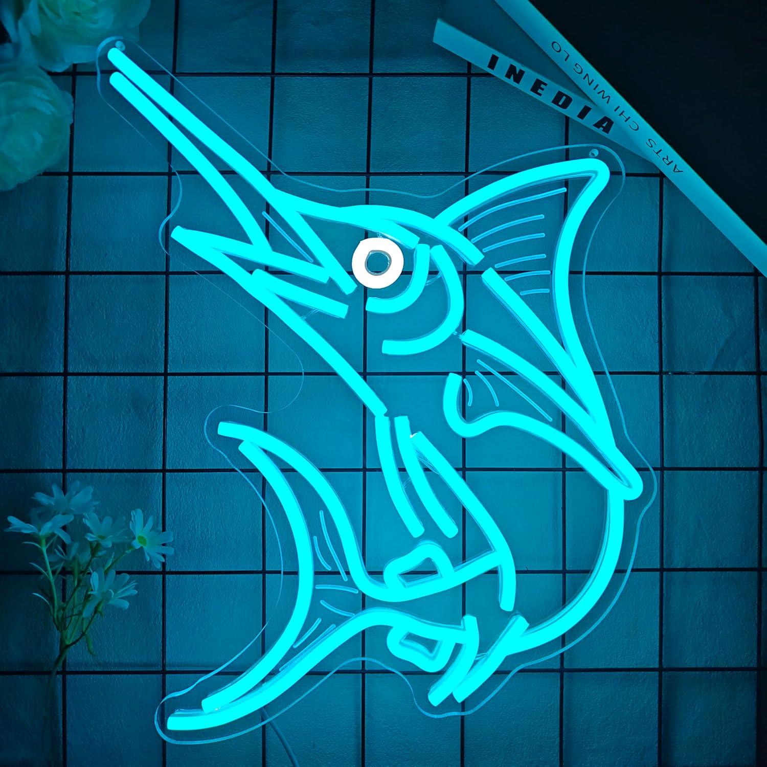 Marlin Fish Neon Sign Deep Sea - огляд і ціна Wall Decor Lighting