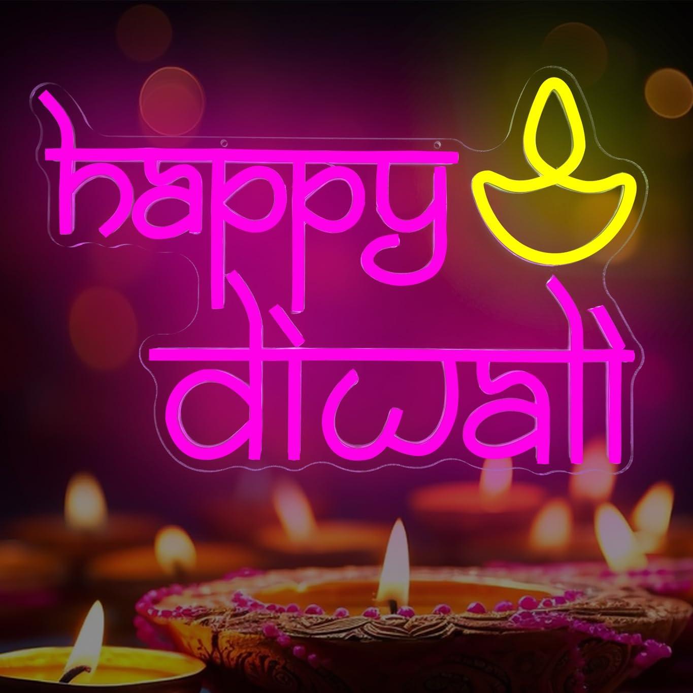 Happy Diwali Neon Sign USB Pow - огляд і ціна Wall Decor Lighting