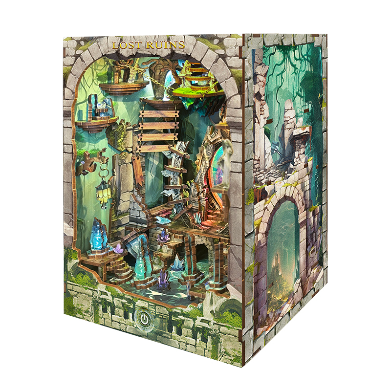 DIY Book Nook Lost Ruins Woode - огляд і ціна Lighting Home Decor Products