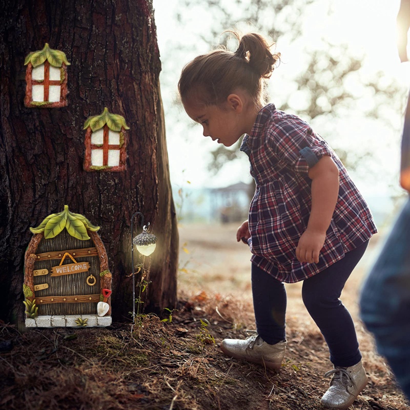 Miniature Fairy Gnome Home Win - огляд і ціна Lighting Tree Decor