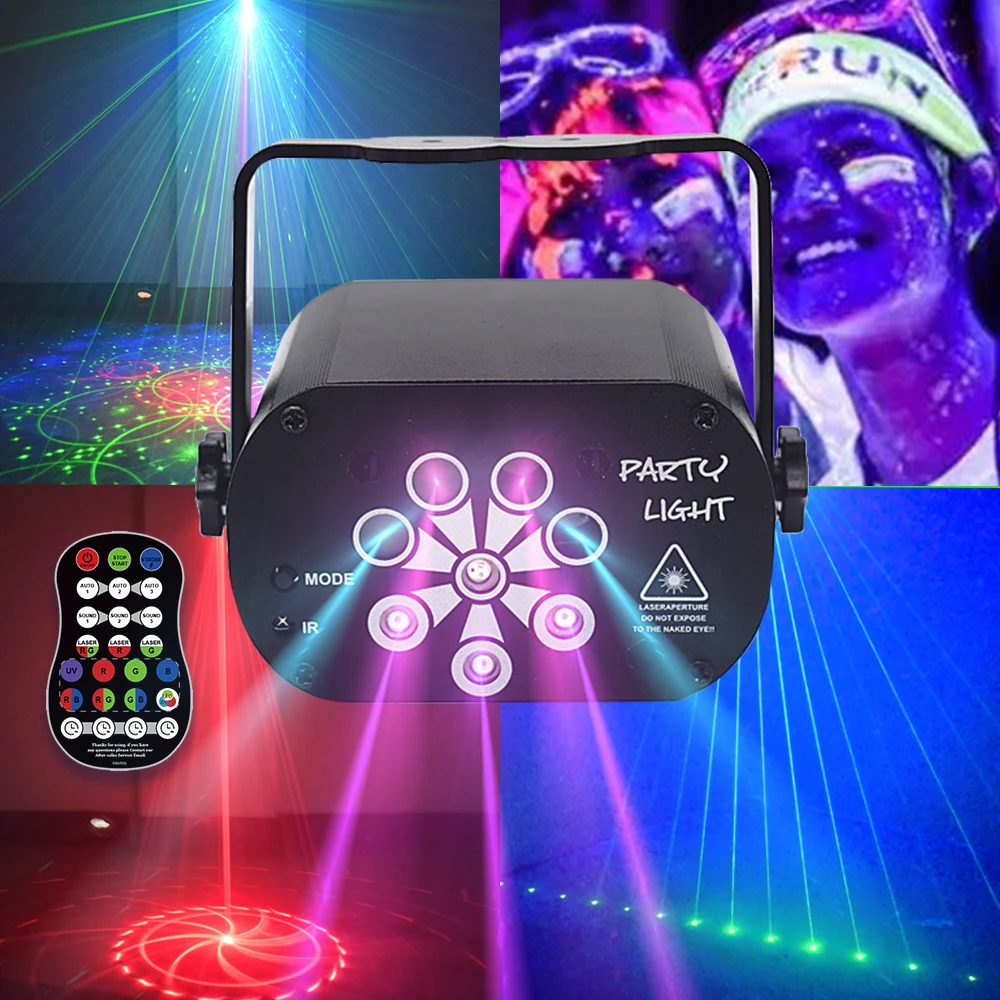 60 128 Modes Mini RGB LED Disc - огляд і ціна Lighting Effect Home Decor