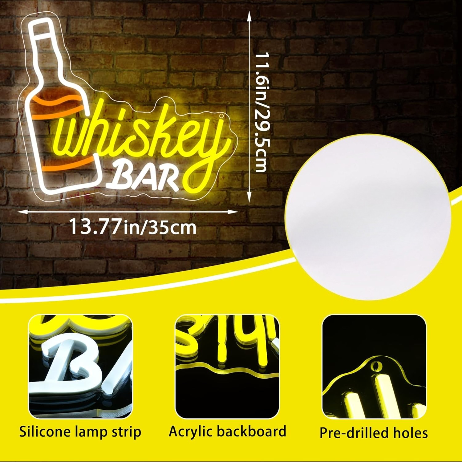 Whiskey Bar Neon Sign Business - огляд і ціна Wall Decor Lighting
