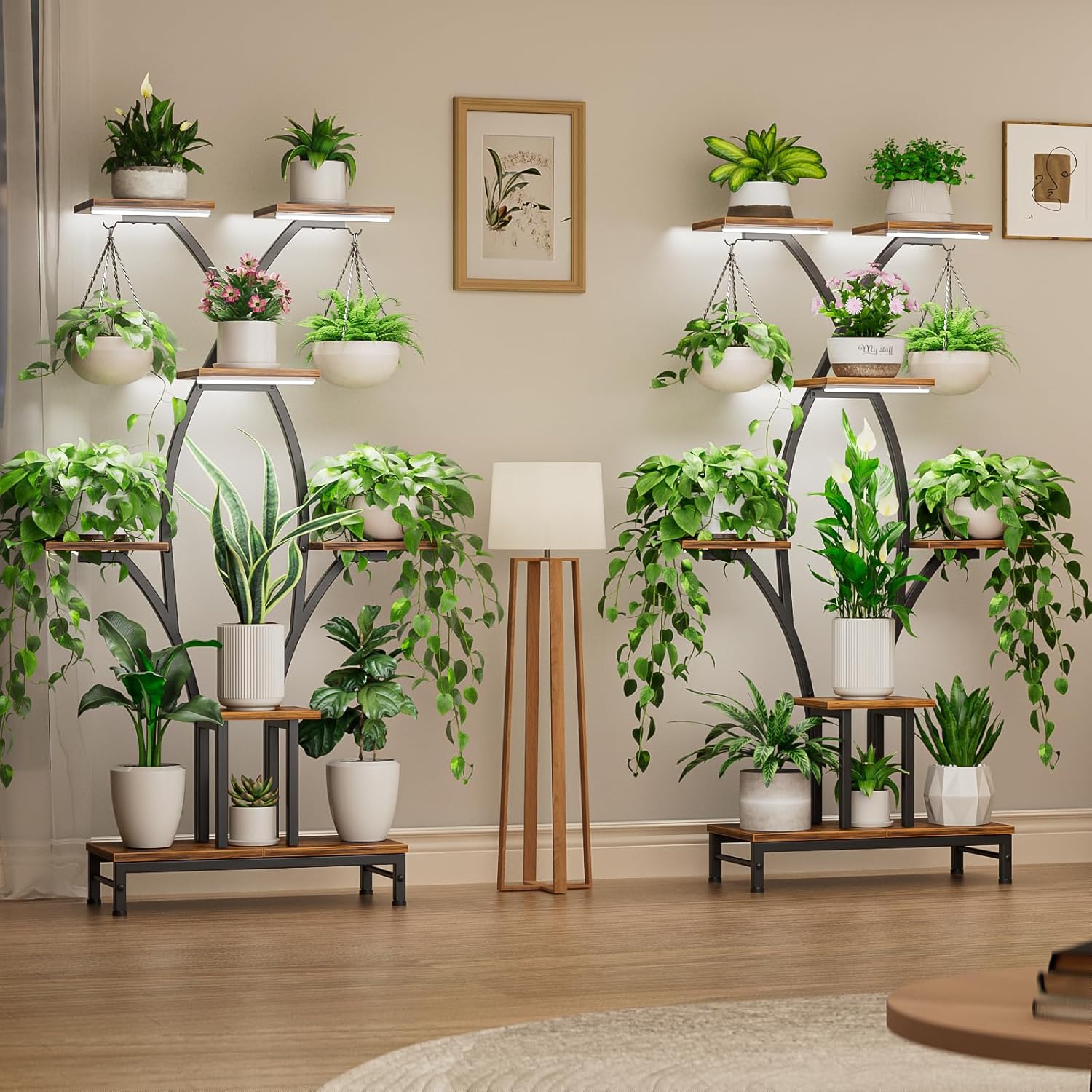 7-Tier Corner Plant Stand with - огляд і ціна Lighting Home Decor Products
