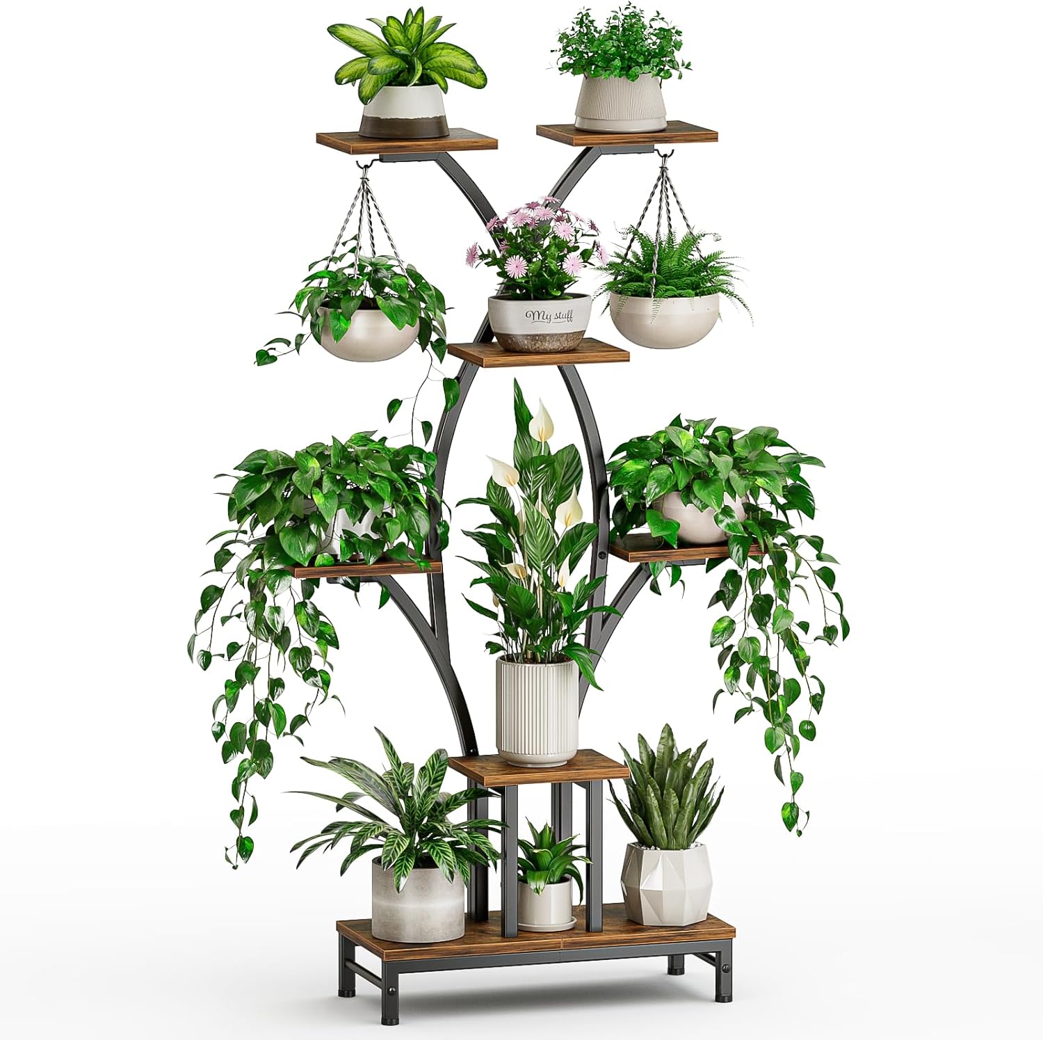 7-Tier Corner Plant Stand with - огляд і ціна Lighting Home Decor Products