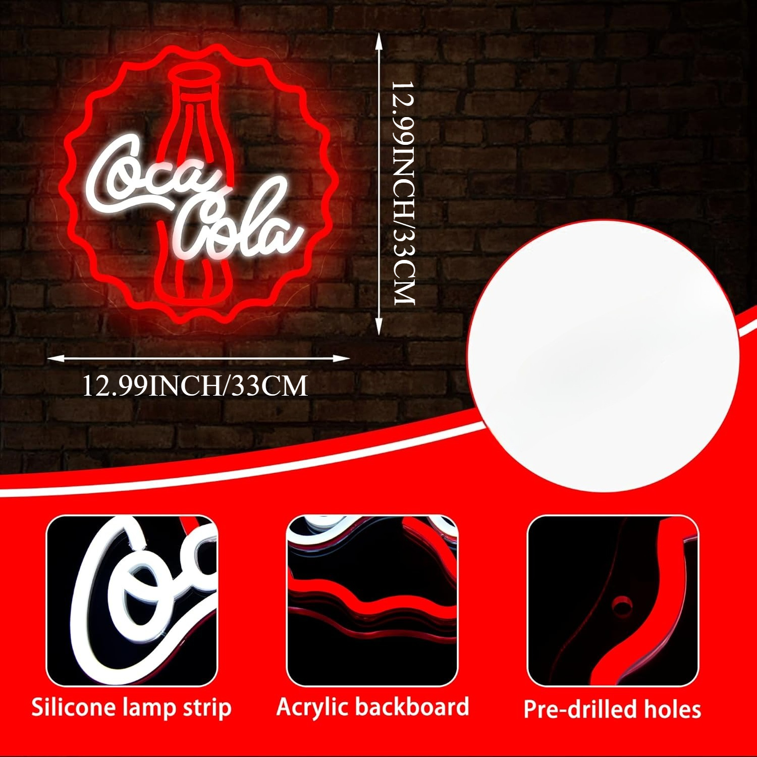 Cola Neon Sign Art Wall Light  - огляд і ціна Wall Decor Lighting