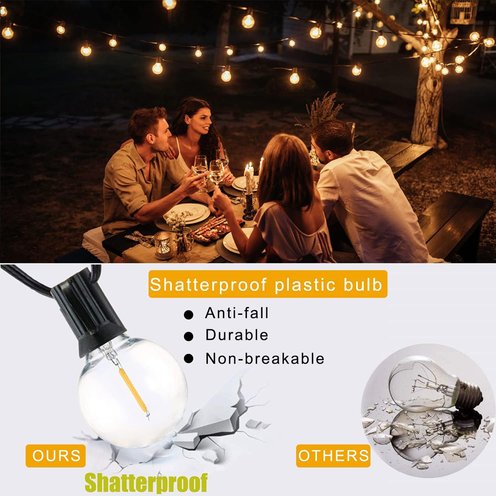 Outdoor G40 Patio String Light - огляд і ціна Outdoor Lighting Wedding Decor