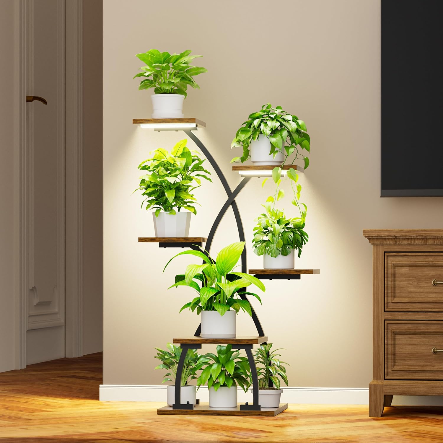 6-Tier Plant Stand with Grow L - огляд і ціна Lighting Home Decor Products