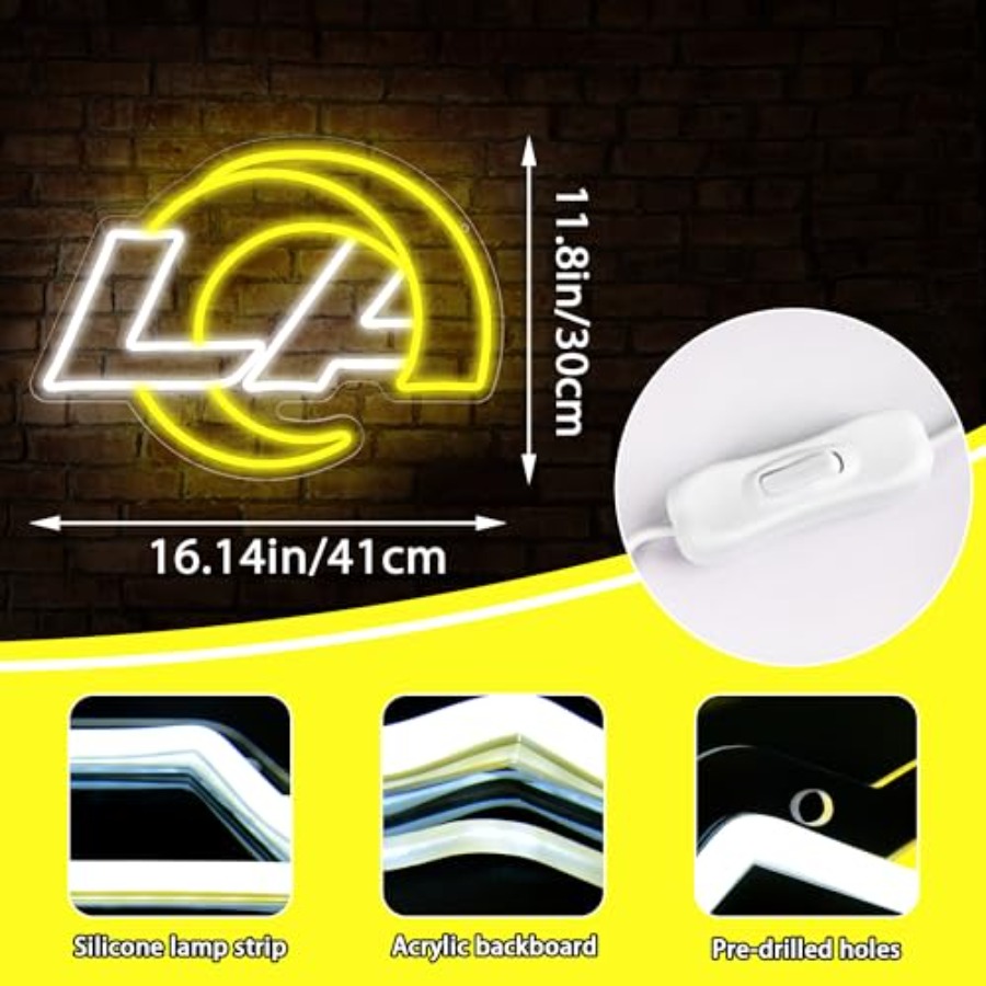 Football Neon Sign for Wall De - огляд і ціна Decor Lighting Fans