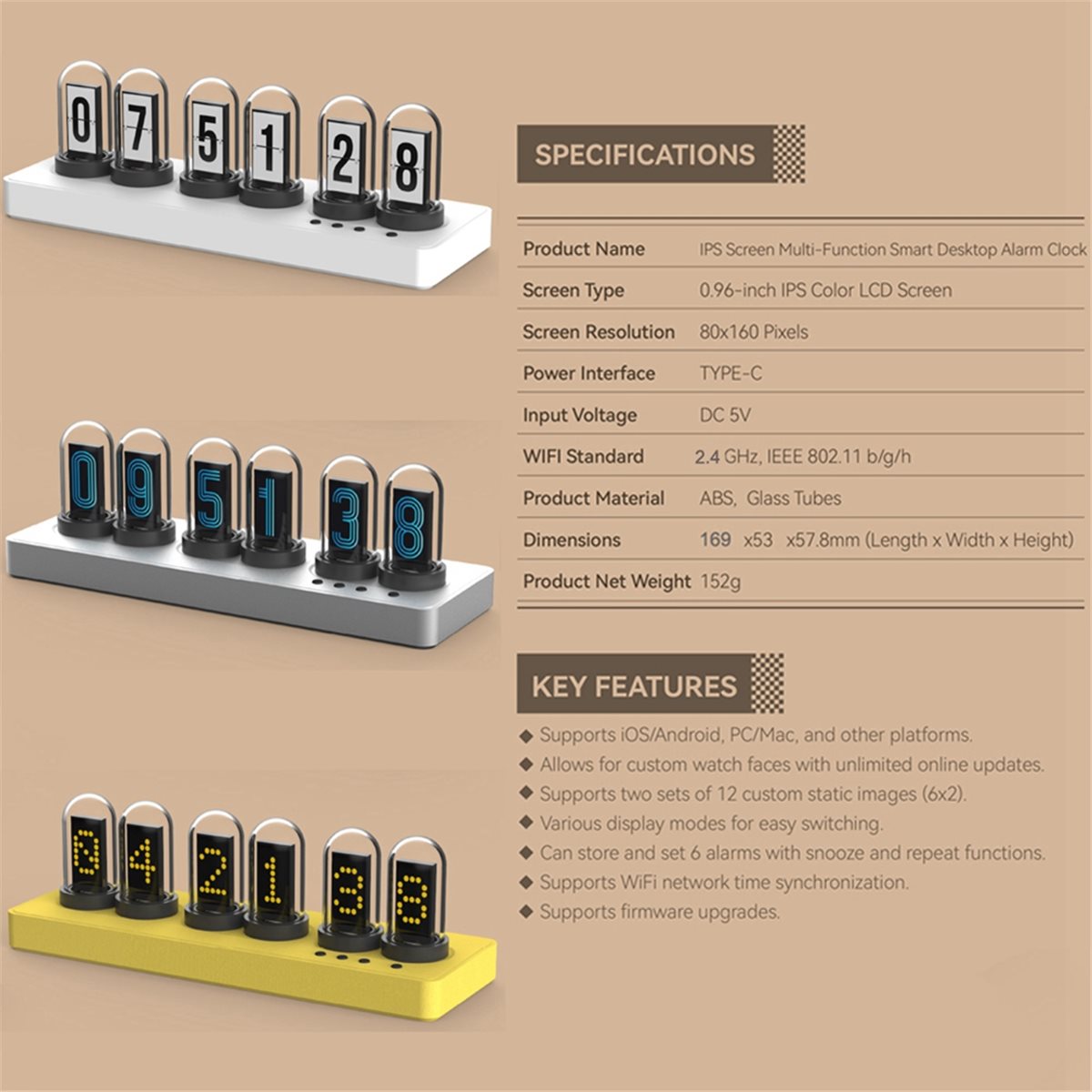 A73T WiFi Control IPS Clock wi - огляд і ціна Bedroom Lighting Decor Ideas