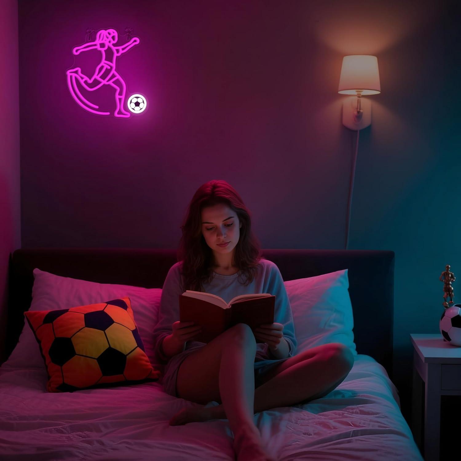 Soccer Neon Sign Sport USB Pow - огляд і ціна Wall Decor Lighting