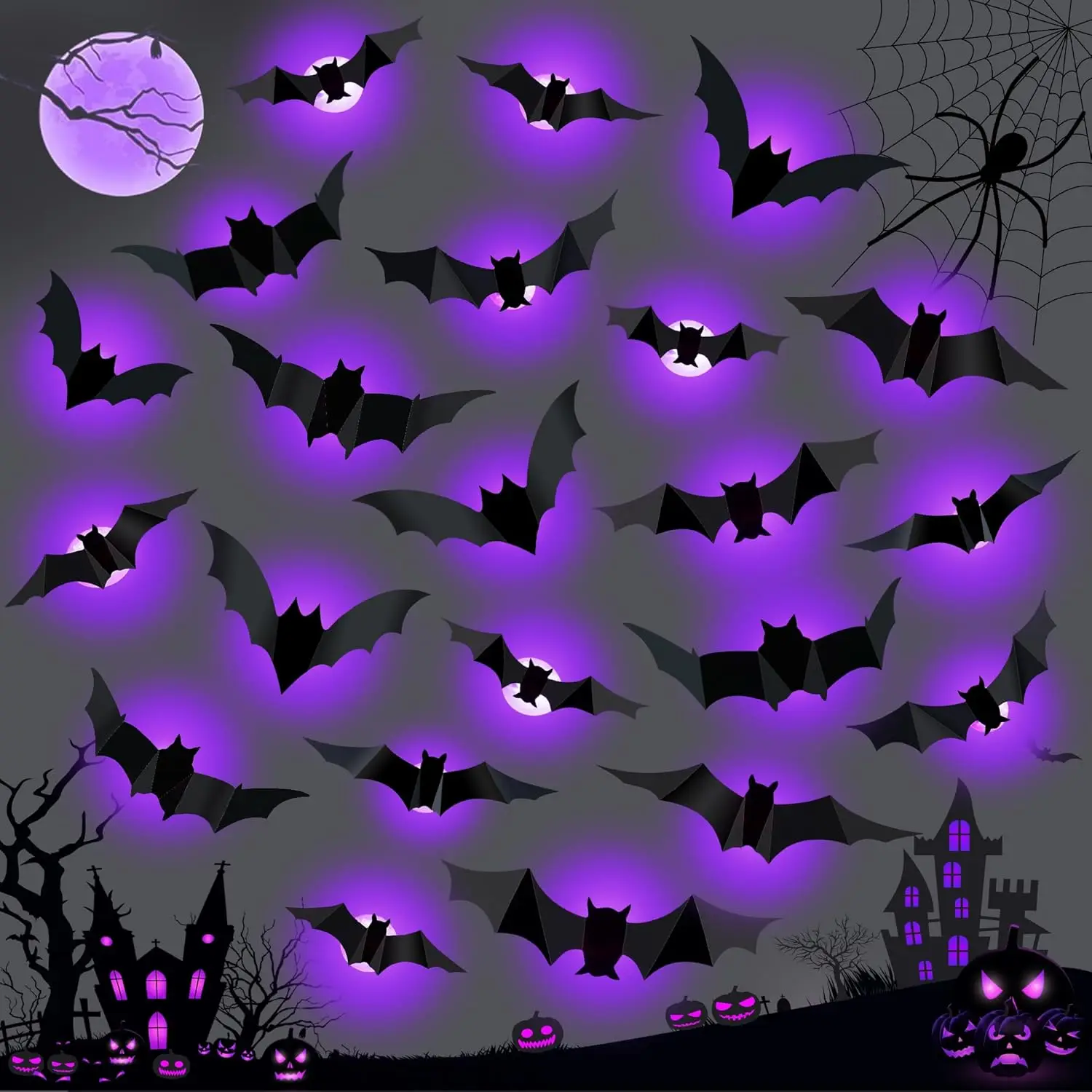 Halloween LED Bats Spider Deco - огляд і ціна Outdoor Lighting Wedding Decor