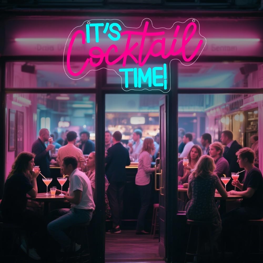 Cocktails Neon Sign USB Powere - огляд і ціна Wall Decor Lighting