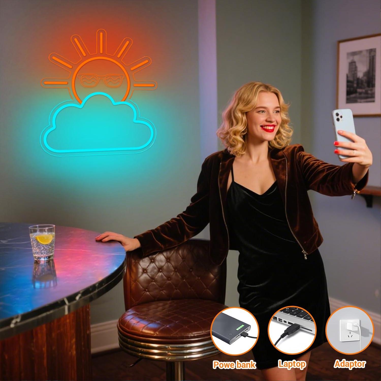 Sunrise Sunset Neon Sign USB P - огляд і ціна Wall Decor Lighting