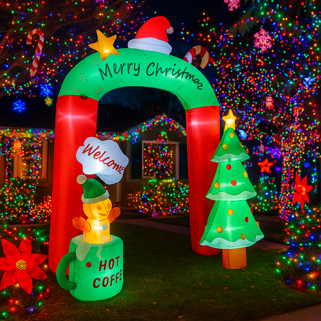 2.7M/8.8FT Inflatable Christma - огляд і ціна Lighting Tree Decor