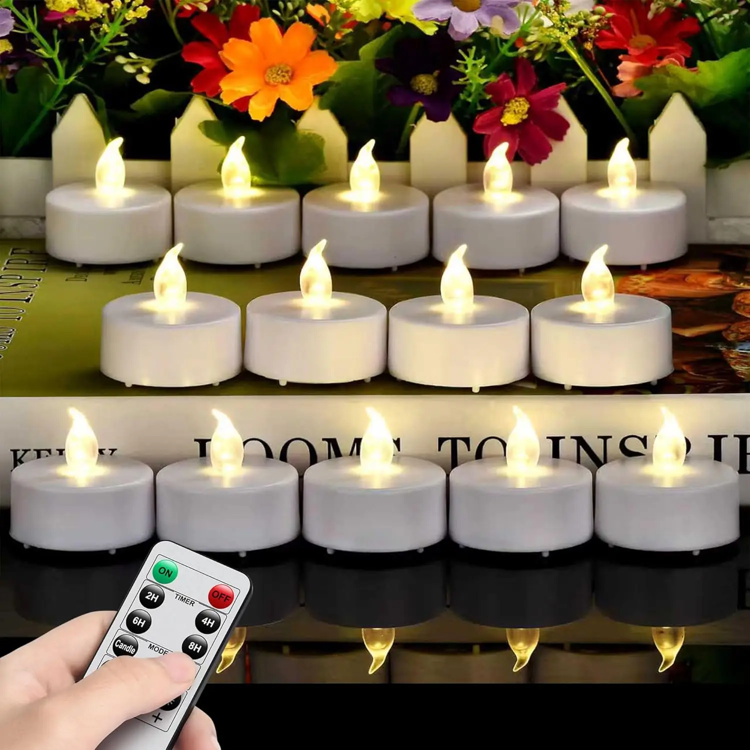 Remote Control Flameless LED T - огляд і ціна Lighting Home Decor Products