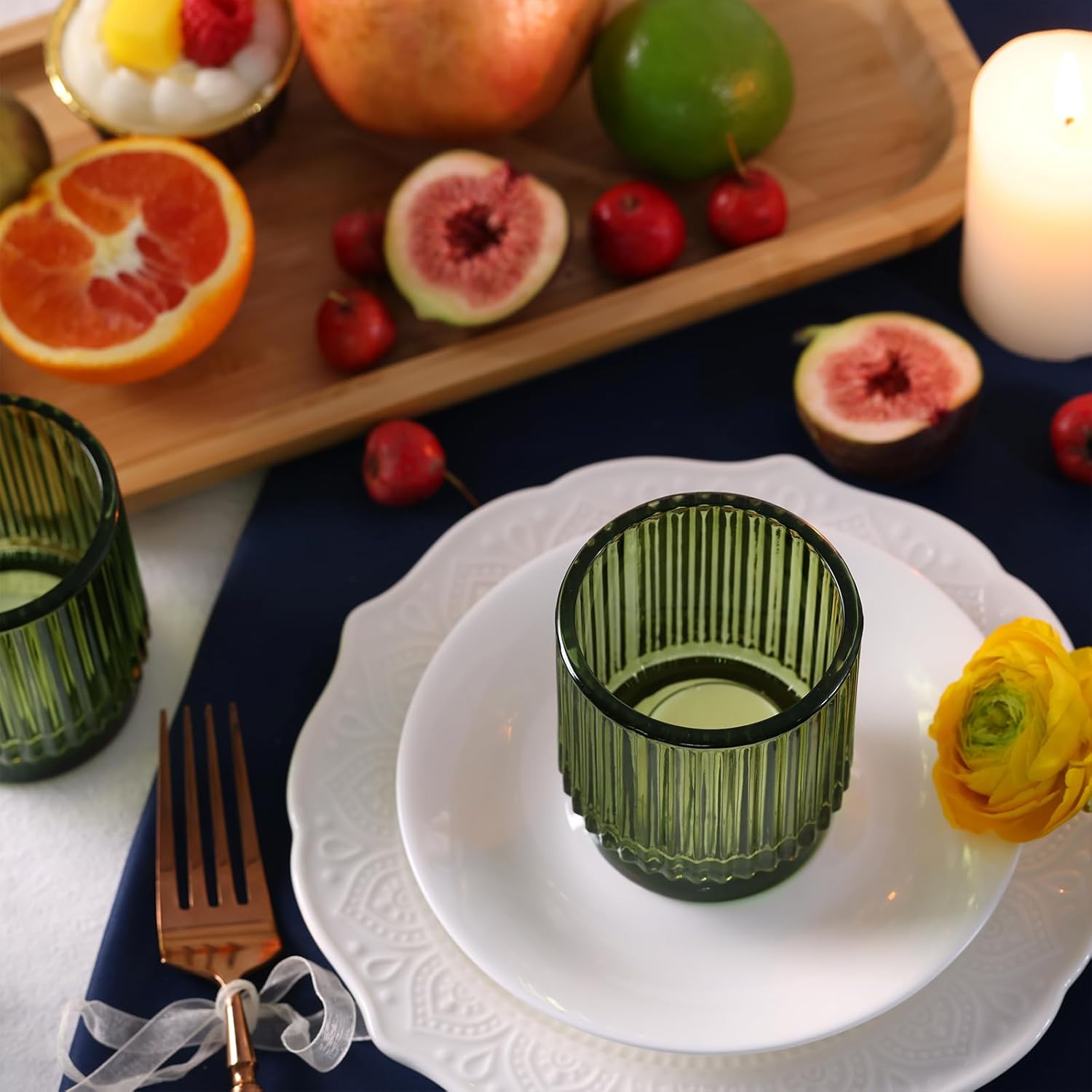 8pcs Green Votive Candle Holde - огляд і ціна Lighting Decor For Wedding