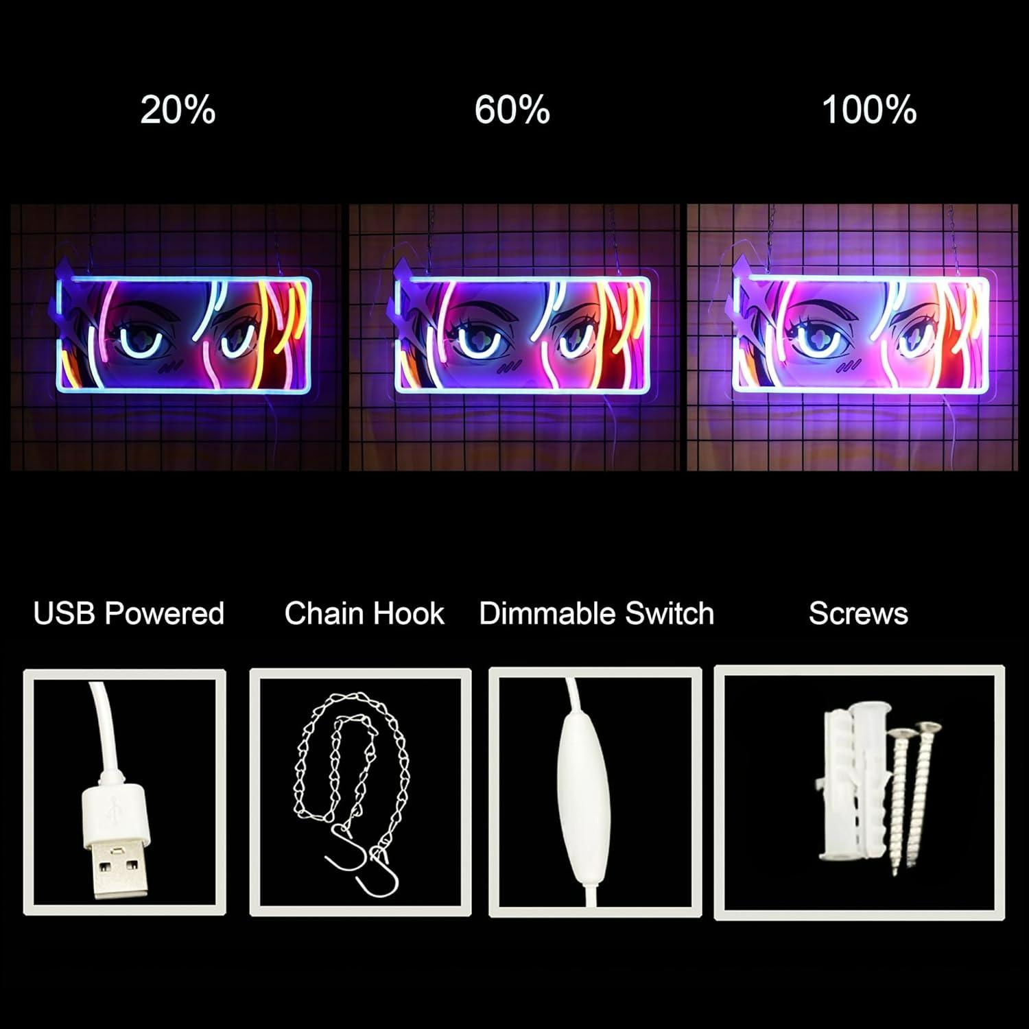 Passionate Eyes Neon Sign USB  - огляд і ціна Wall Decor Lighting