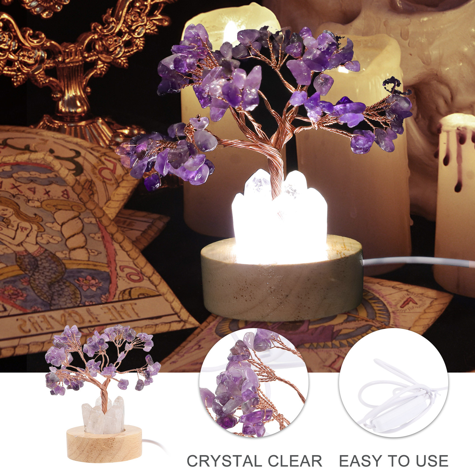 Amethyst Crystal Tree Night Li - огляд і ціна Bedroom Lighting Decor Ideas