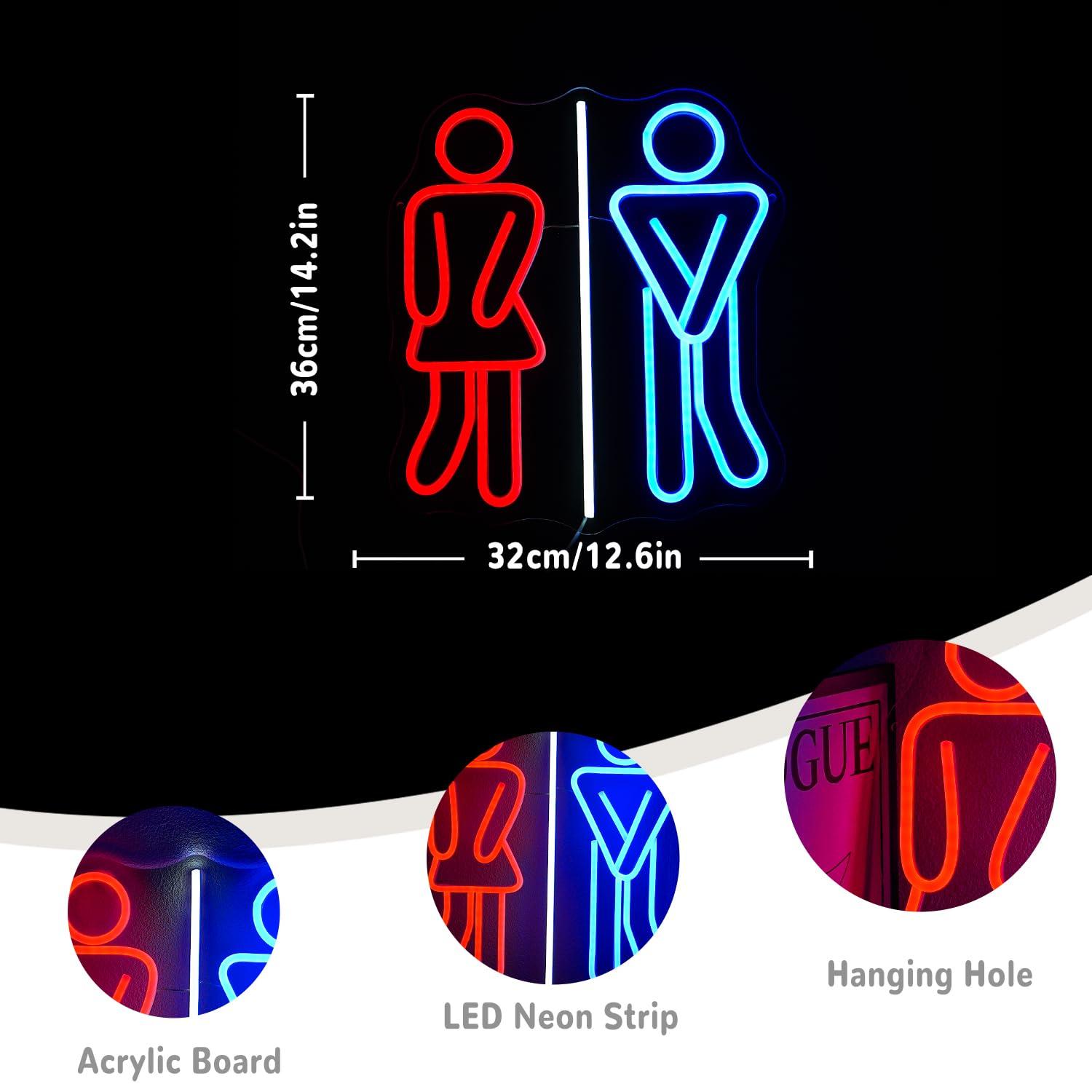 Restroom Neon Signs Toilets US - огляд і ціна Wall Decor Lighting