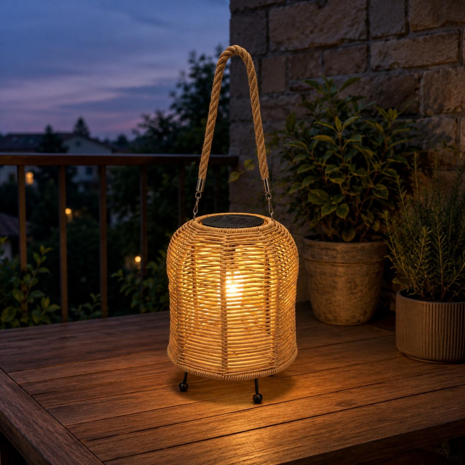 Handwoven Solar Lantern Warm L - огляд і ціна Lighting Decor Outdoor