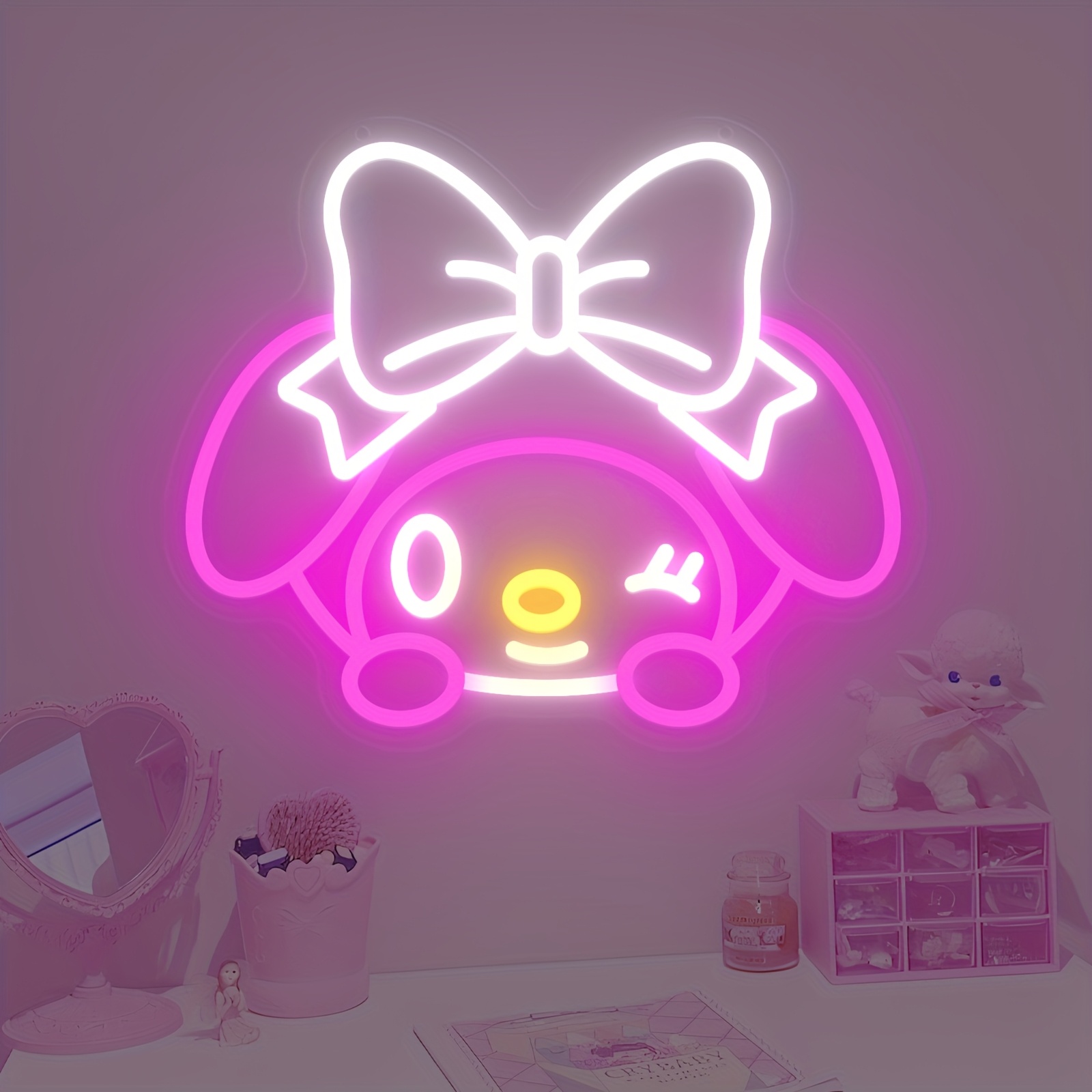 My Melody Neon Sign with Big B - огляд і ціна Bedroom Lighting Decor Ideas