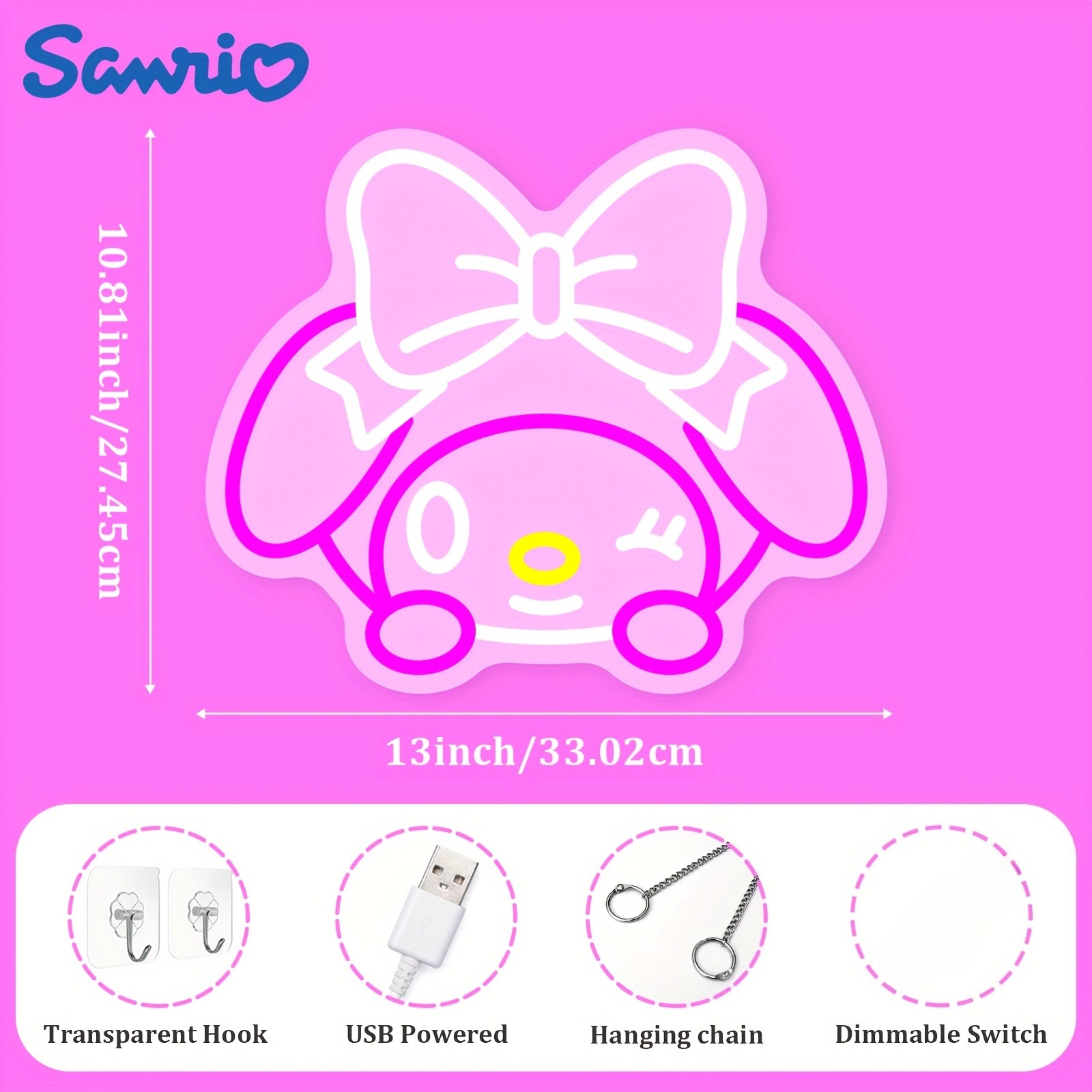 My Melody Neon Sign with Big B - огляд і ціна Bedroom Lighting Decor Ideas