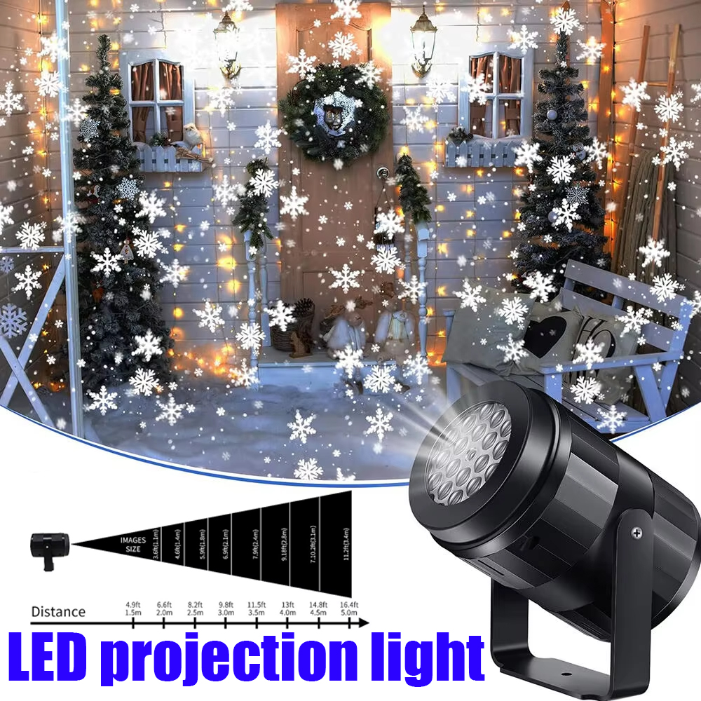 Rotating Christmas Snowflake P - огляд і ціна Lighting Effect Home Decor