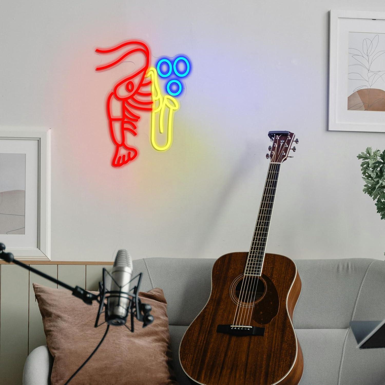 Lobster Saxophone Neon Sign Ja - огляд і ціна Vintage Lighting Decor