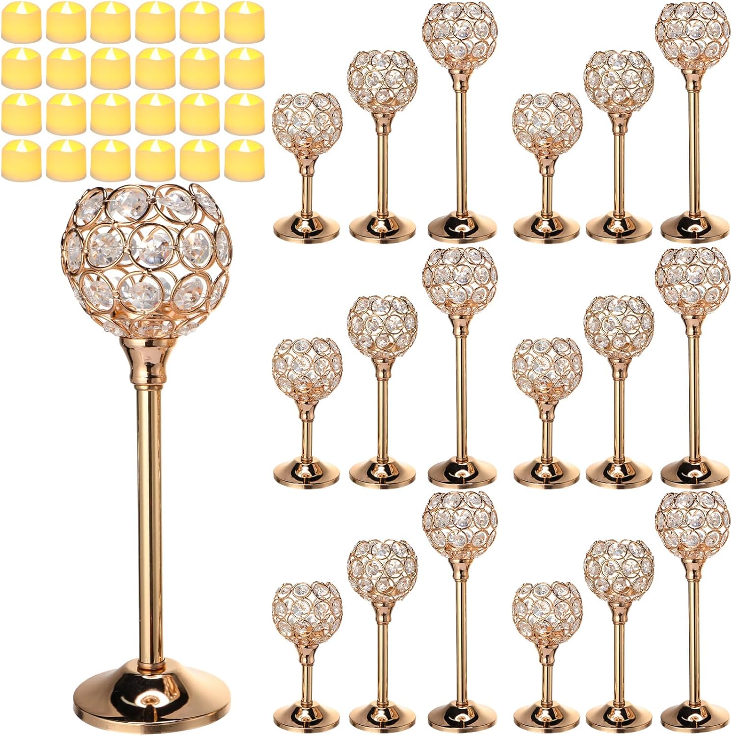 42 Pcs Crystal Candle Holders  - огляд і ціна Lighting Decor For Wedding