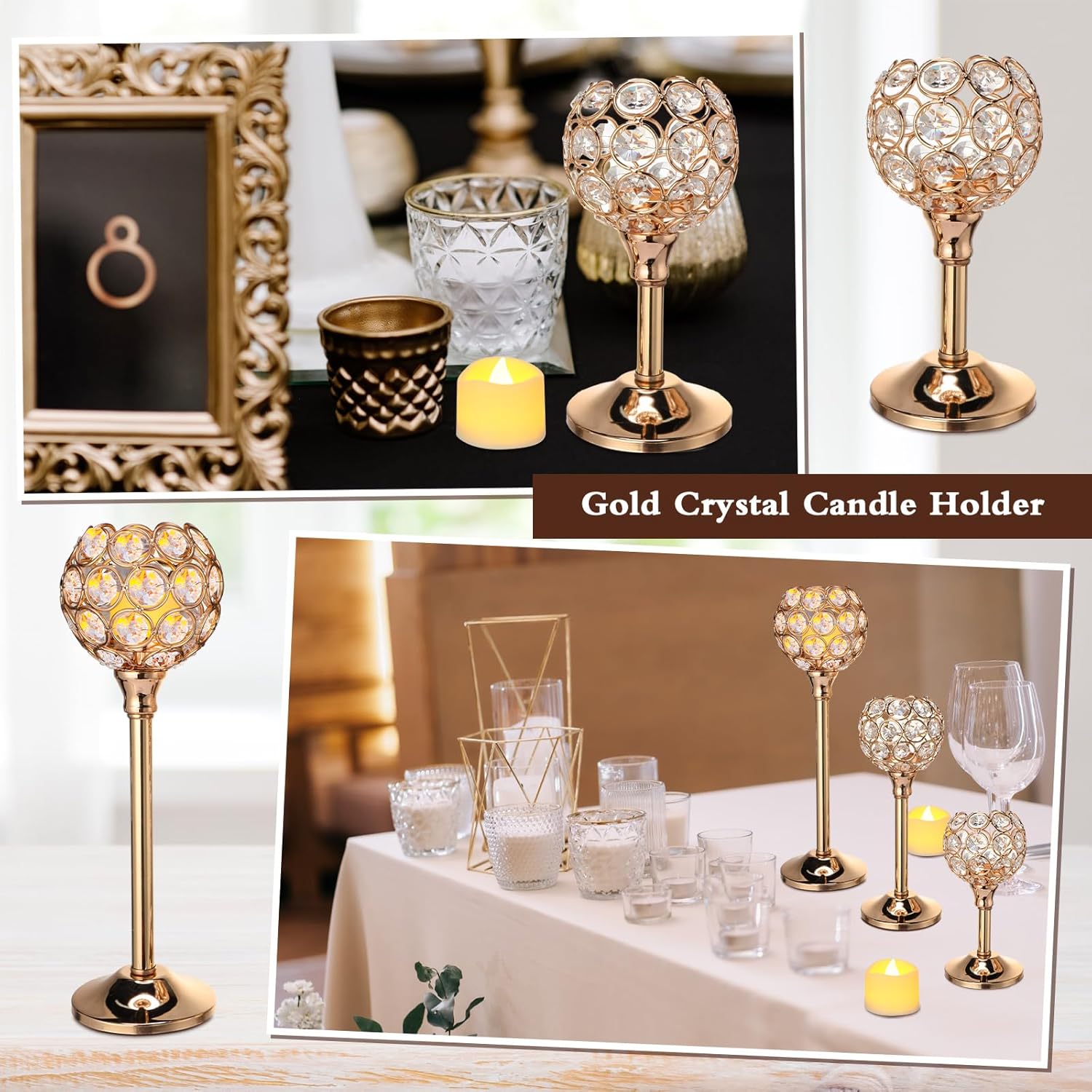 42 Pcs Crystal Candle Holders  - огляд і ціна Lighting Decor For Wedding